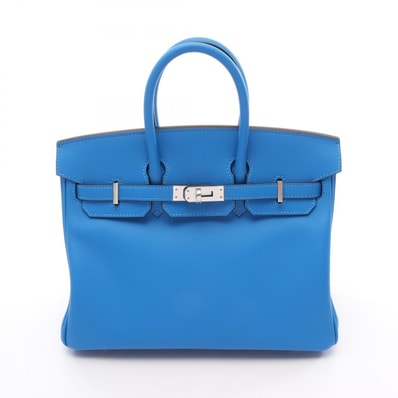 エルメス HERMES バーキン25 ニューブルーイドラ ハンドバッグ バッグ ヴォースイフト ヴォースイフト レディース ブルー系 【中古】