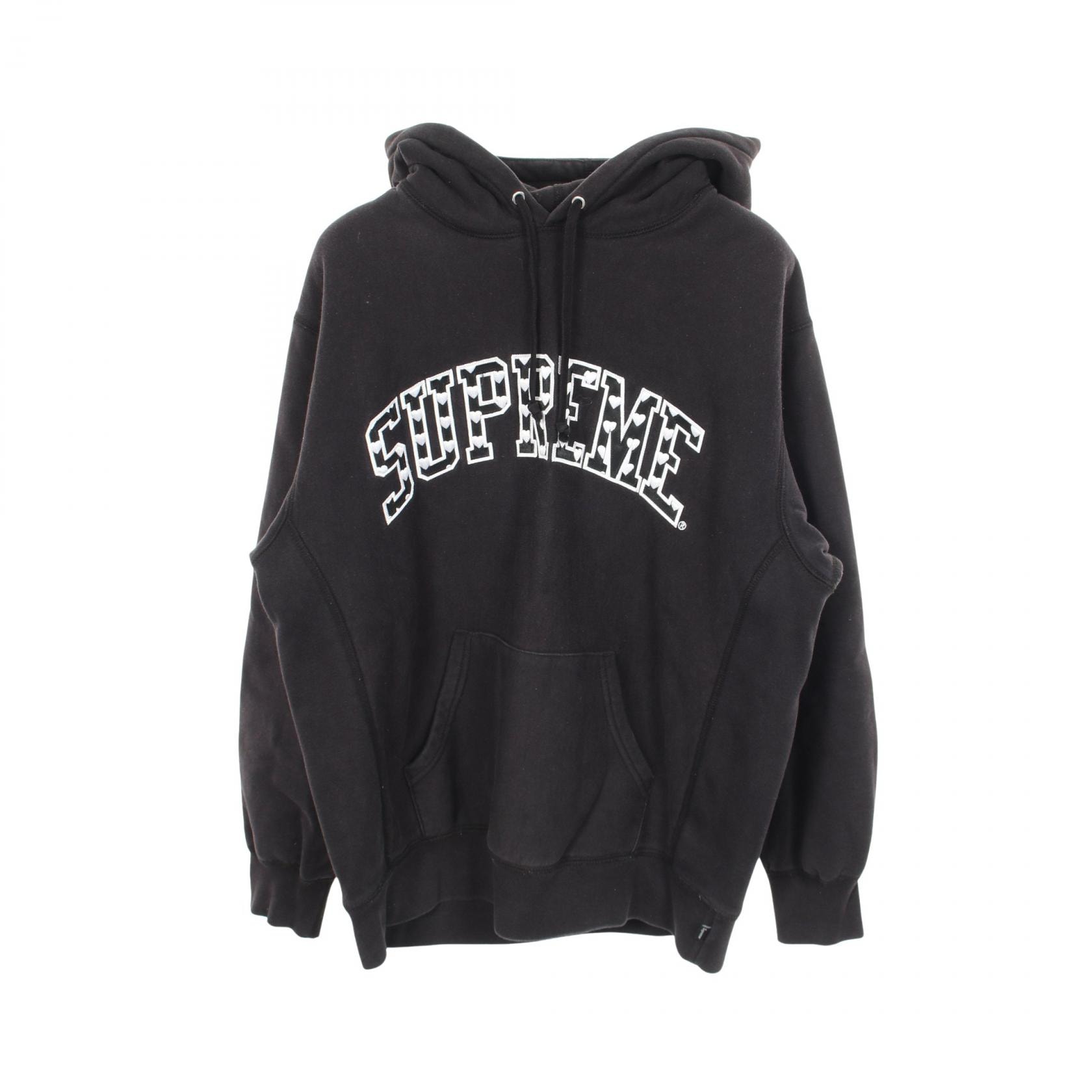 シュプリーム Supreme hearts arc hooded sweatshirt パーカー 衣料品 トップス コットン メンズ ブラック系 【中古】
