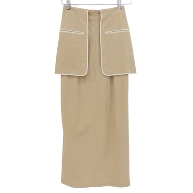 クラネ 美品 アタッチフラップスカート レディース ベージュ 0 12109-6162 0