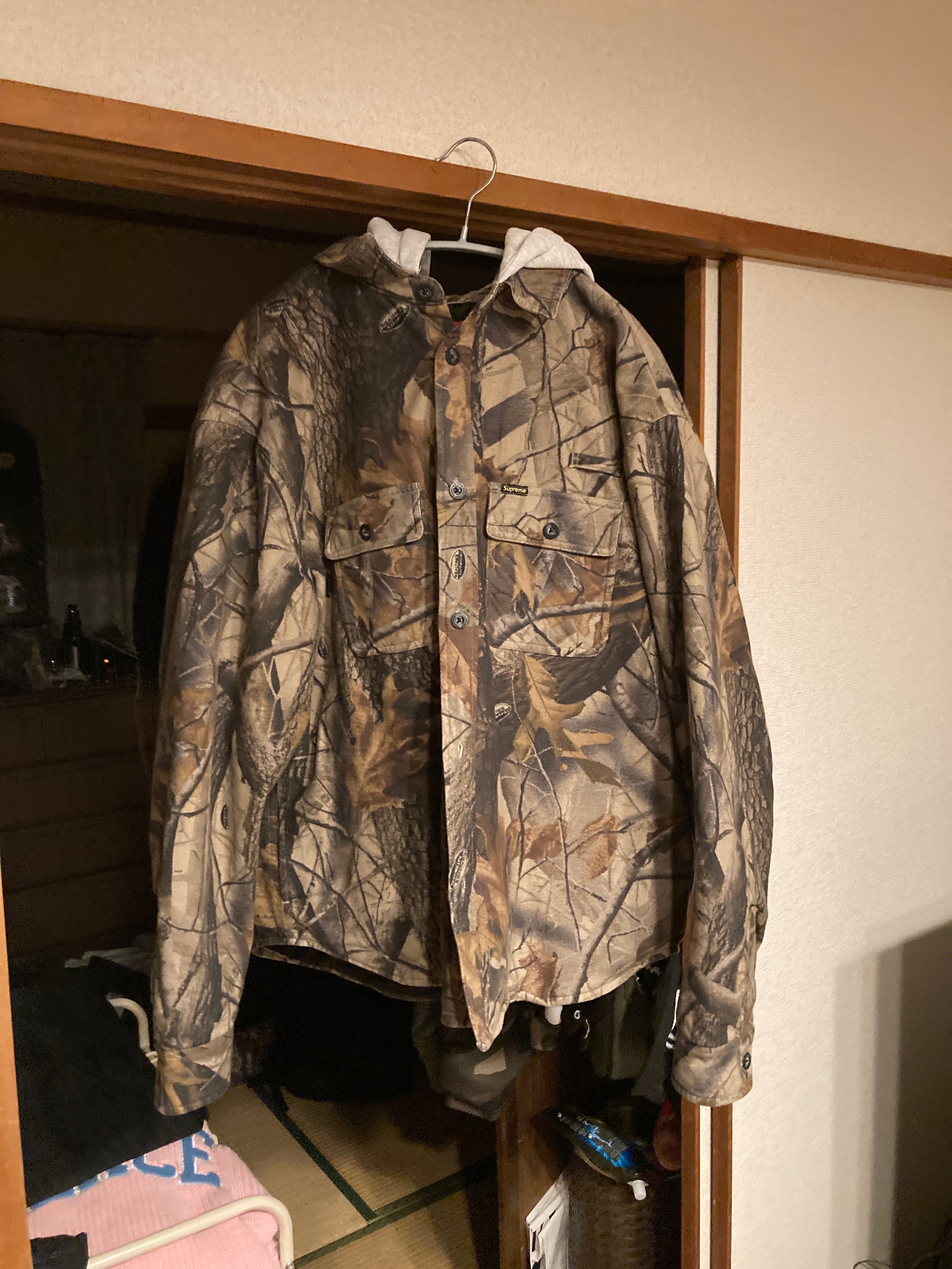 Supreme Quilted Lined Hooded Flannel Shirt "Fallen Leaves"