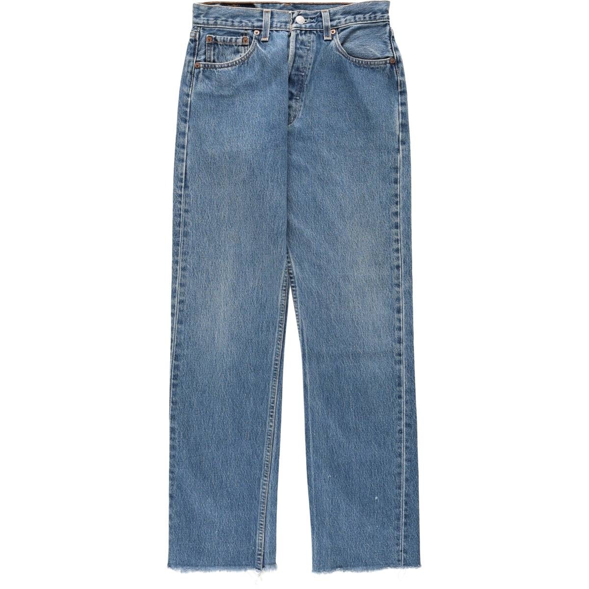 古着 90年代 リーバイス Levi's 6501-0116 カットオフ ストレートデニムパンツ USA製 レディースM(w26)相当 ヴィンテージ/eaa655607