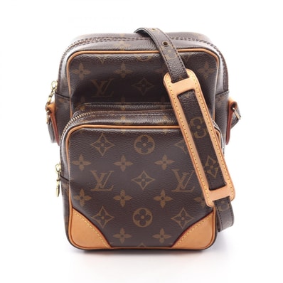 ルイ・ヴィトン LOUIS VUITTON アマゾン ショルダーバッグ バッグ PVCコーティングキャンバス レザー モノグラム レディース ブラウン系 M45236 【中古】