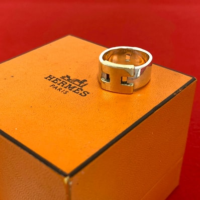 HERMES エルメス ヘラクレス リング シルバー925 K18イエローゴールド リング・指輪 9号 シルバー
42902