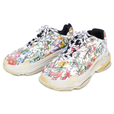 バレンシアガ xGUCCI グッチ 681068 Triple S トリプルS フローラルプリント スニーカー 27.5