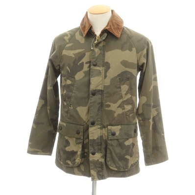 【中古】バブアー Barbour コットンナイロン カモフラージュ柄 ビデイルジャケット オリーブxカーキ【サイズS】【メンズ】