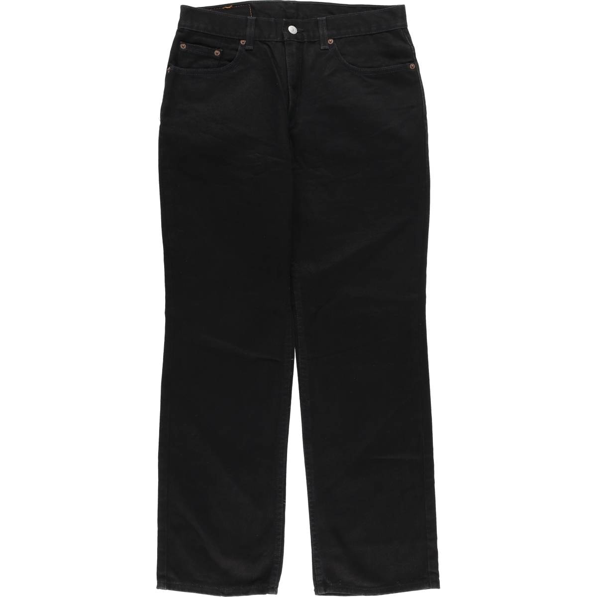 古着 00年代 リーバイス Levi's 505 LOW RISE STRAIGHT LEG ブラックデニム テーパードデニムパンツ USA製 レディースXL(w31)相当/evb030407