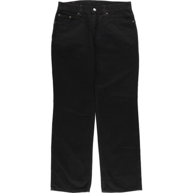 古着 00年代 リーバイス Levi's 505 LOW RISE STRAIGHT LEG ブラックデニム テーパードデニムパンツ USA製 レディースXL(w31)相当/evb030407