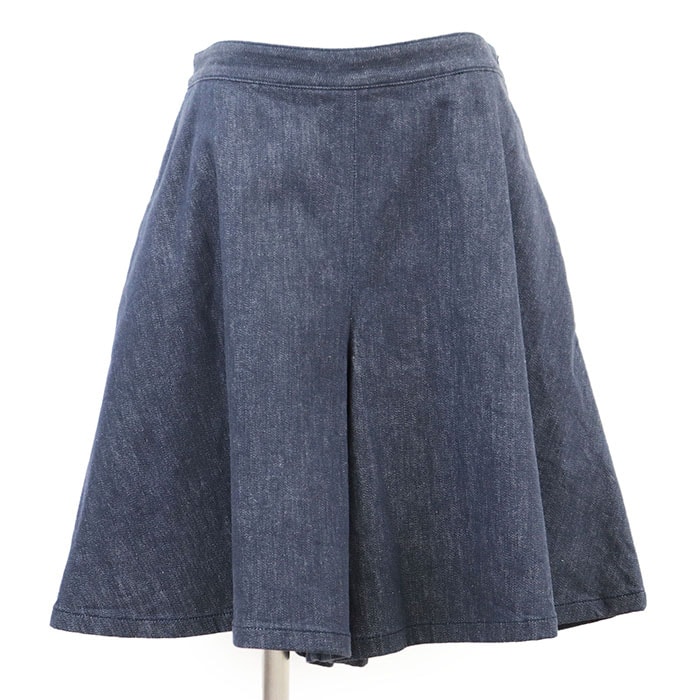 【美品】 フォクシー ニューヨーク デニム 40536 ショート ストレッチ パンツ レディース インディゴ 42 FOXEY NEW YORK