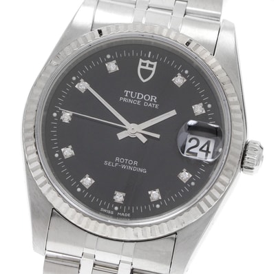 チュードル プリンスデイト 10Pダイヤ 74034 メンズ 【中古】