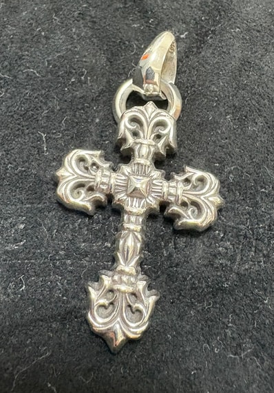 Chrome Hearts Philigree Cross Pendant XS with / Plain Bail "Silver"