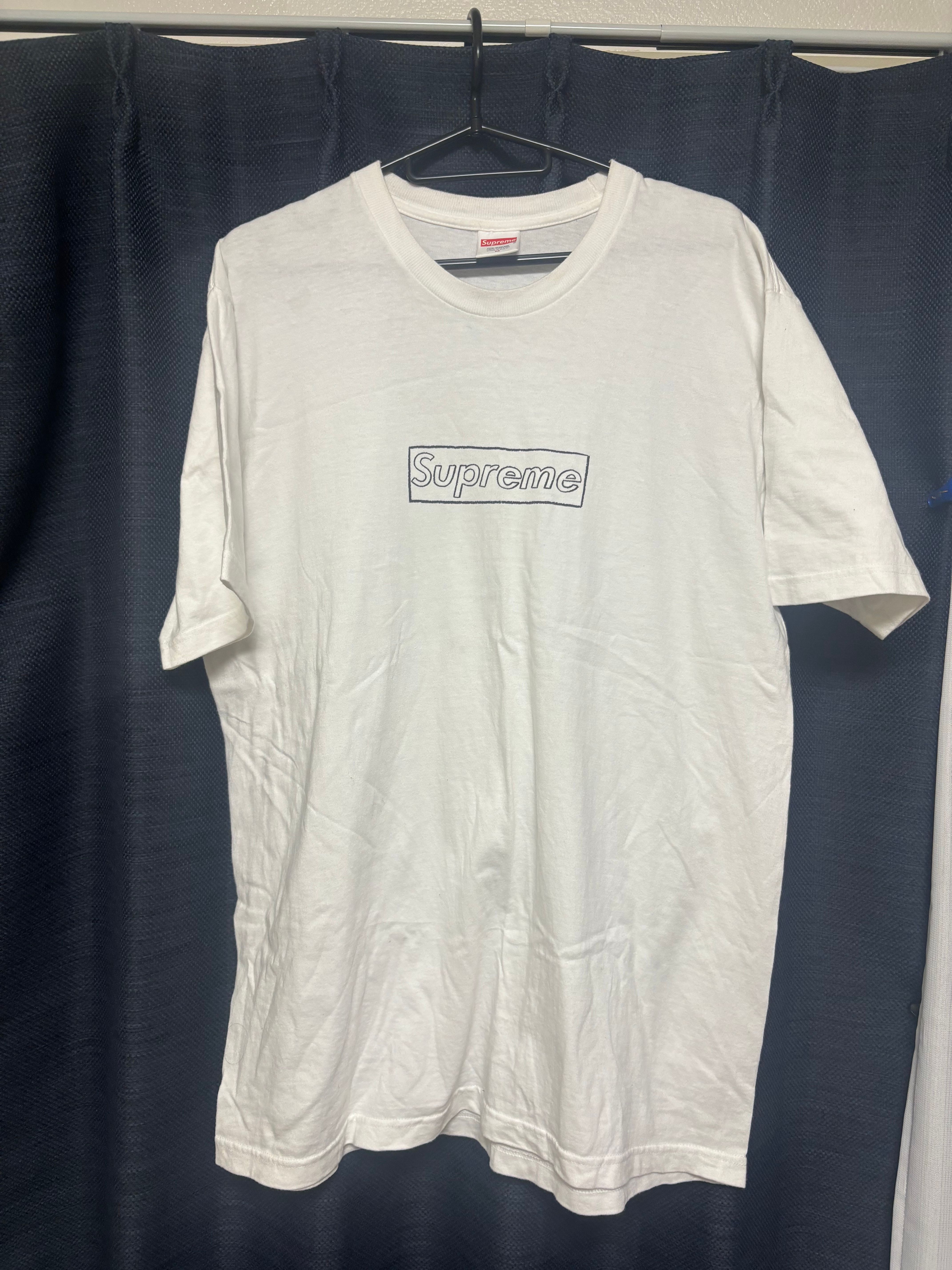 Supreme KAWS Chalk Logo Tee "White"