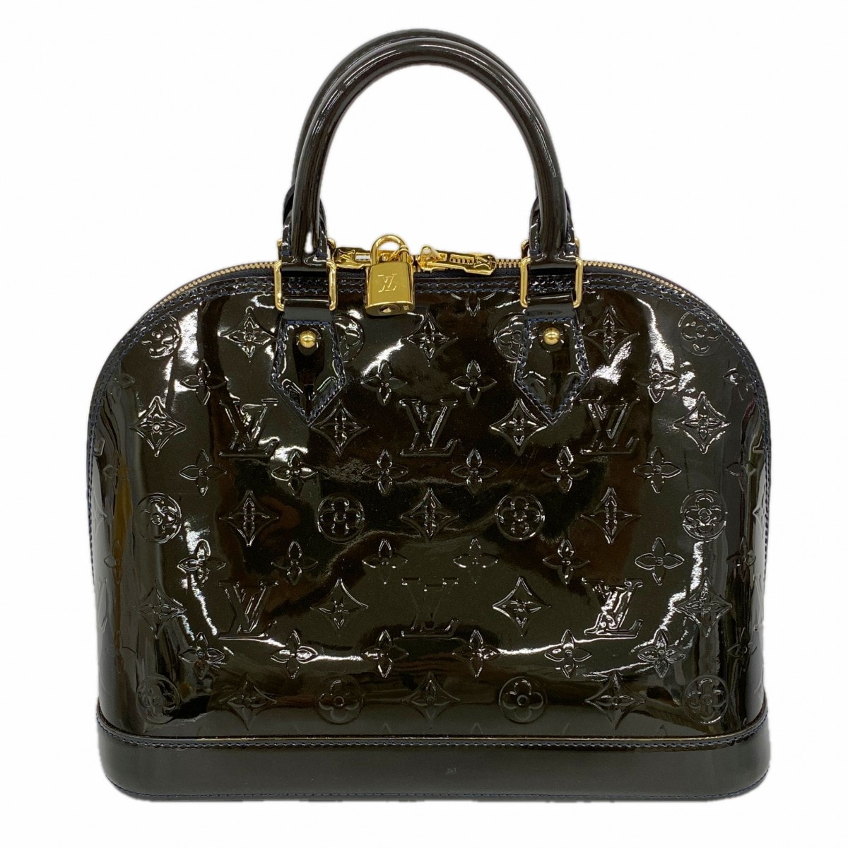 【6dd4950-k】ルイヴィトン ハンドバッグ ヴェルニ アルマPM M91443 ブルーアンフィニ【中古】レディース