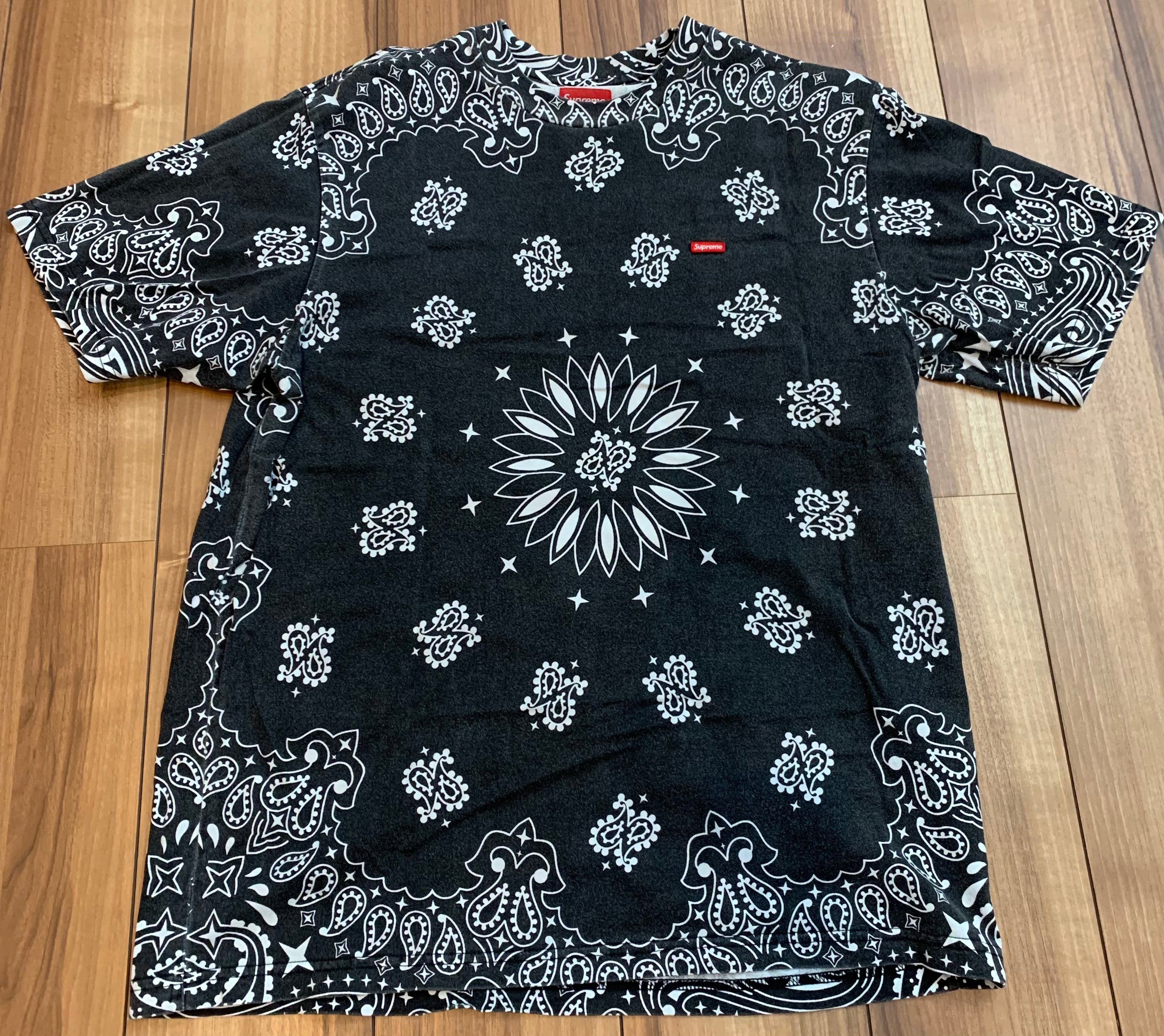Supreme Small Box Tee "Bandana Black"(21SS)