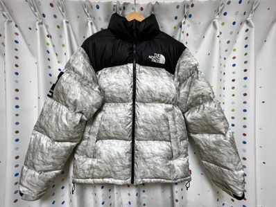 Supreme x The North Face Nuptse Jacket "White Paper Print"