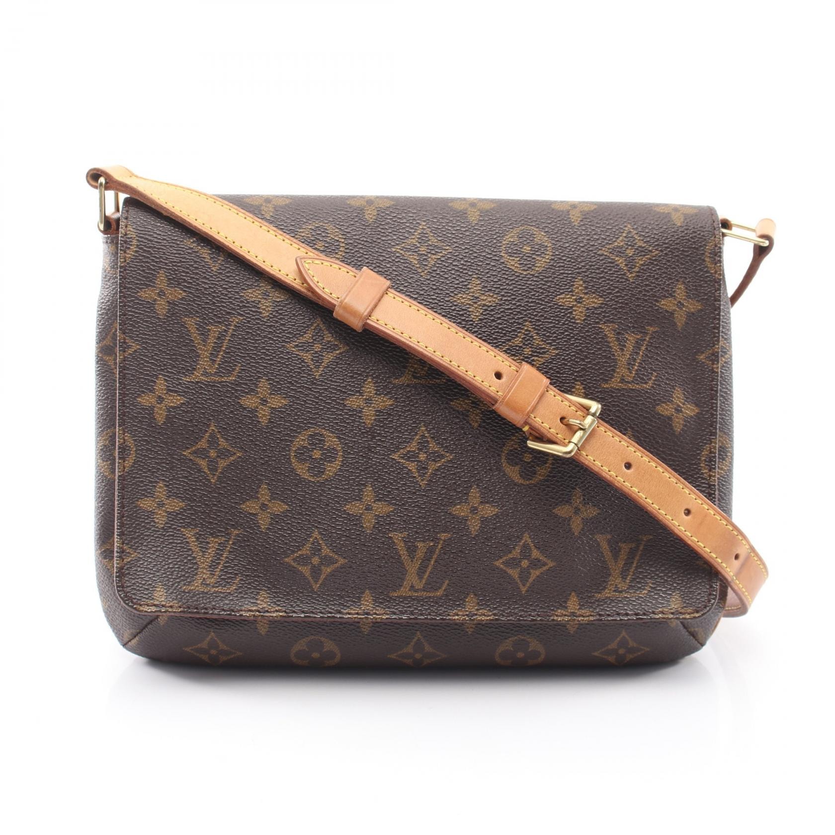 ルイ・ヴィトン LOUIS VUITTON ミュゼットタンゴ ショートストラップ ショルダーバッグ バッグ PVCコーティングキャンバス レザー モノグラム レディース ブラウン系 M51257 【中古】