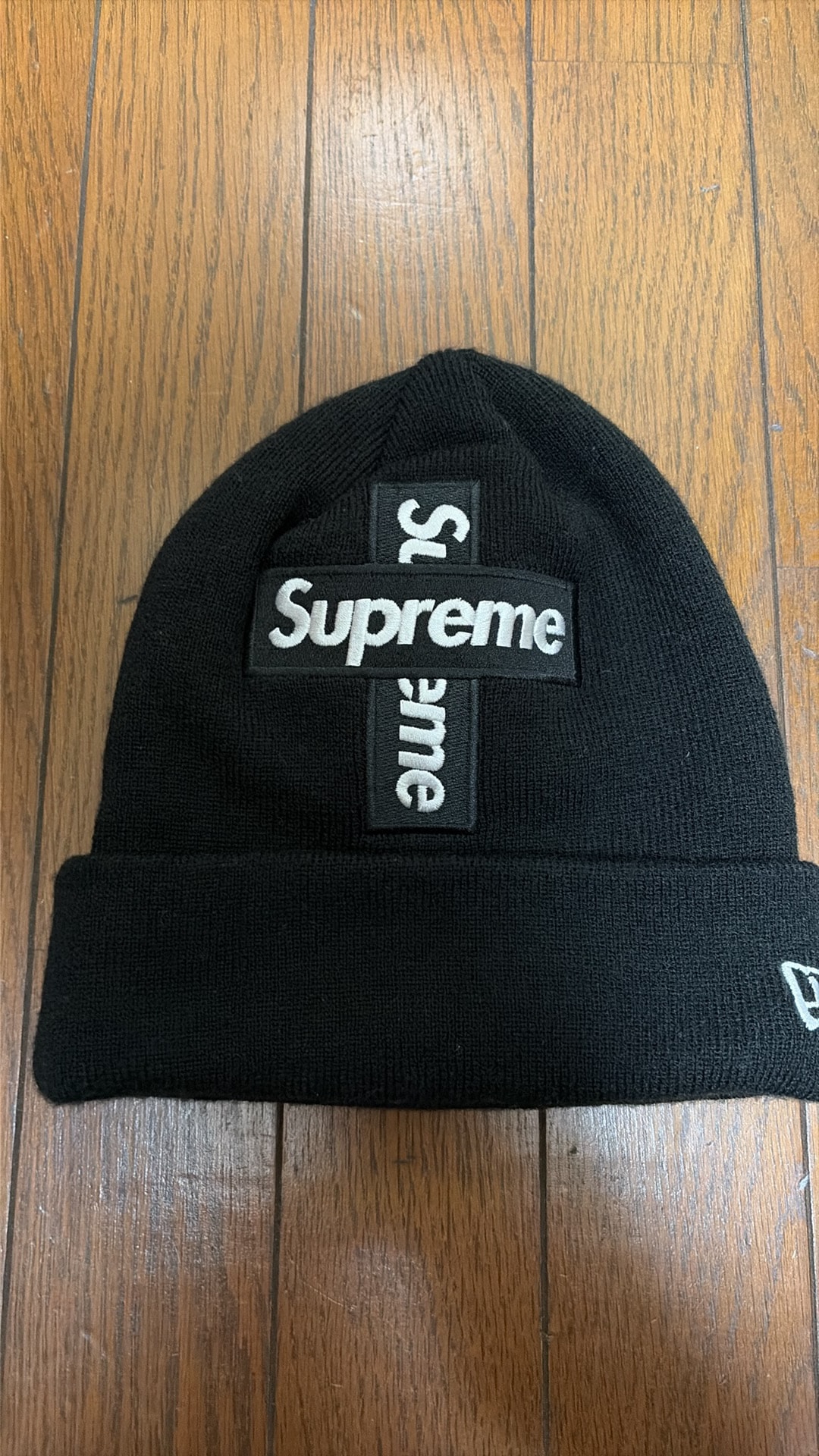 Supreme New Era Cross Box Logo Beanie "Black"
