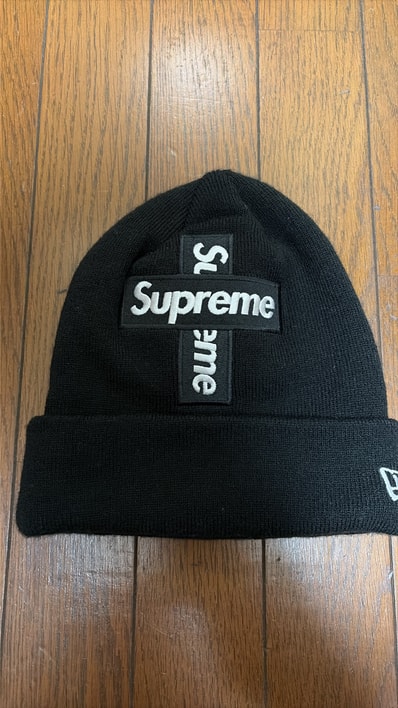 Supreme New Era Cross Box Logo Beanie "Black"