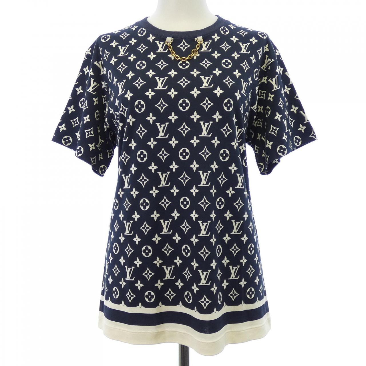 ルイヴィトン LOUIS VUITTON ストライプアクセントモノグラムTシャツ FOTS37TR1 Tシャツ