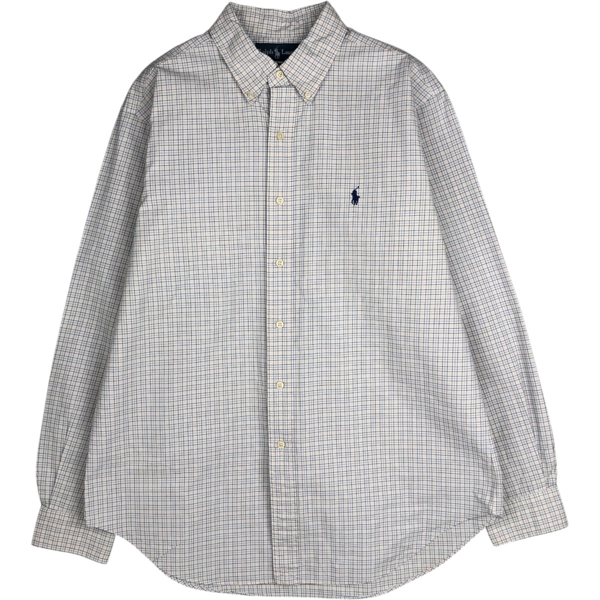 古着 ラルフローレン Ralph Lauren CLASSIC FIT クラシックフィット 長袖 ボタンダウンチェックシャツ メンズL相当/eaa629092