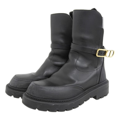 クリスチャンディオール EMPREINTE BOOT シューズ レディース 黒 ブラック 36 1/2 SI 0822 36 1/2