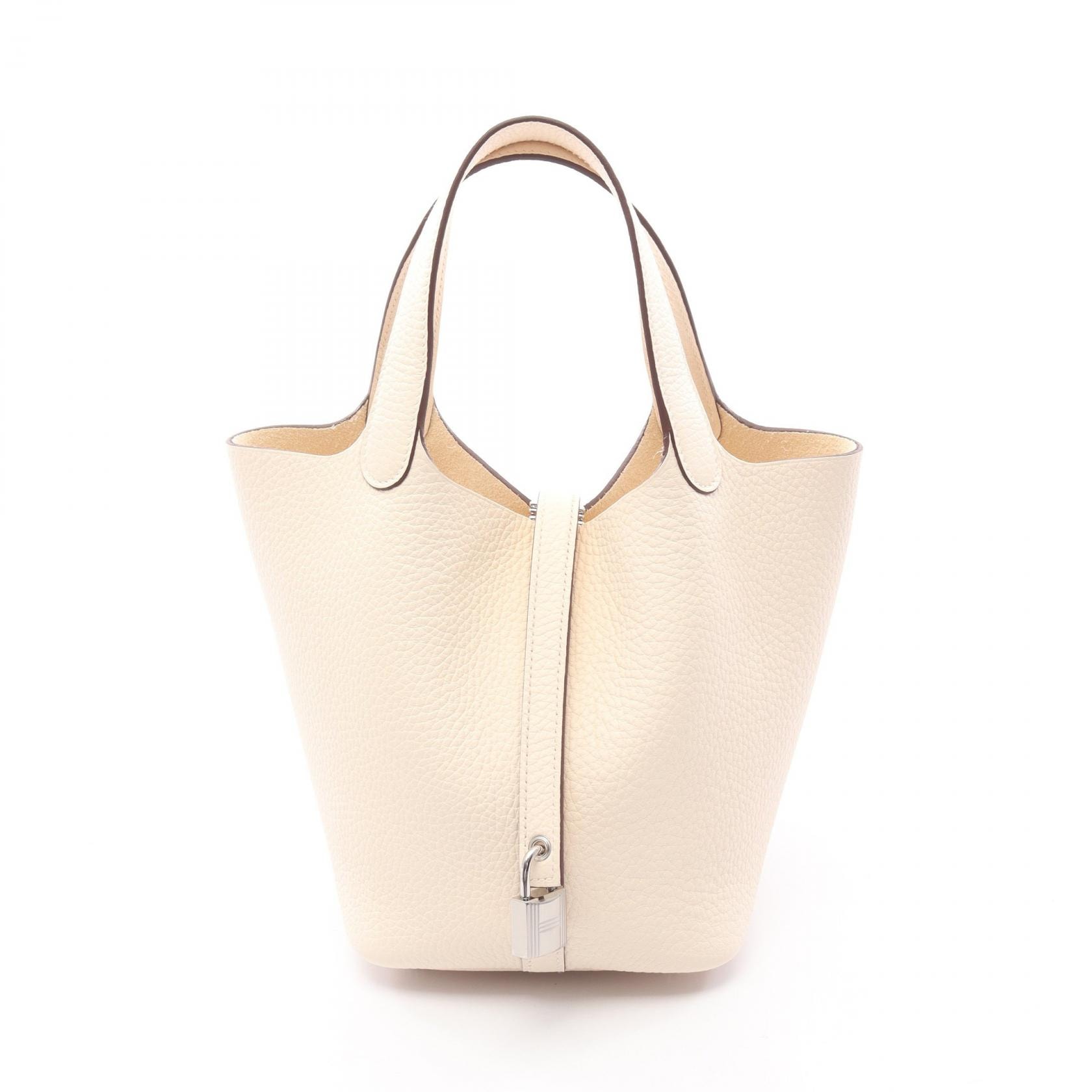 エルメス HERMES ピコタンロックPM ナタ ハンドバッグ バッグ トリヨンクレマンス トリヨンクレマンス K刻印(2025年製造) レディース アイボリー系 【中古】