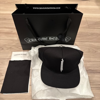 Chrome Hearts Baseball Cap RS 3 Cross "Black/White"