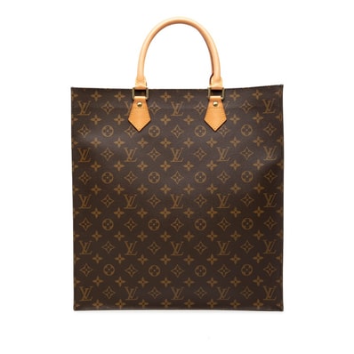 ルイ ヴィトン モノグラム サックプラ ハンドバッグ トートバッグ M51140 ブラウン PVC レザー レディース LOUIS VUITTON 【中古】