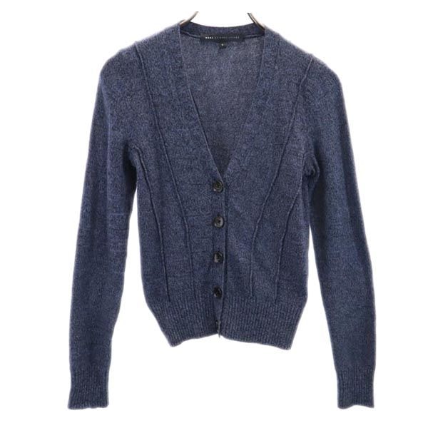 MARC BY MARC JACOBS マークバイマークジェイコブス ウールブレンド 長袖 ニット カーディガン S ブルー系