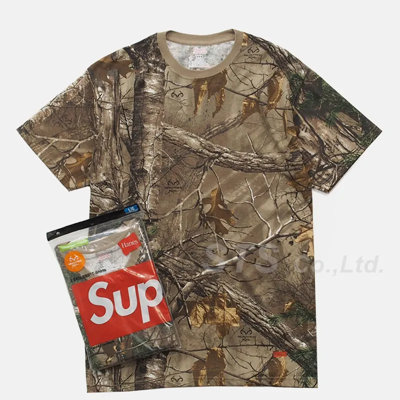 Supreme x Hanes Tees (2Pack) REAL TREE