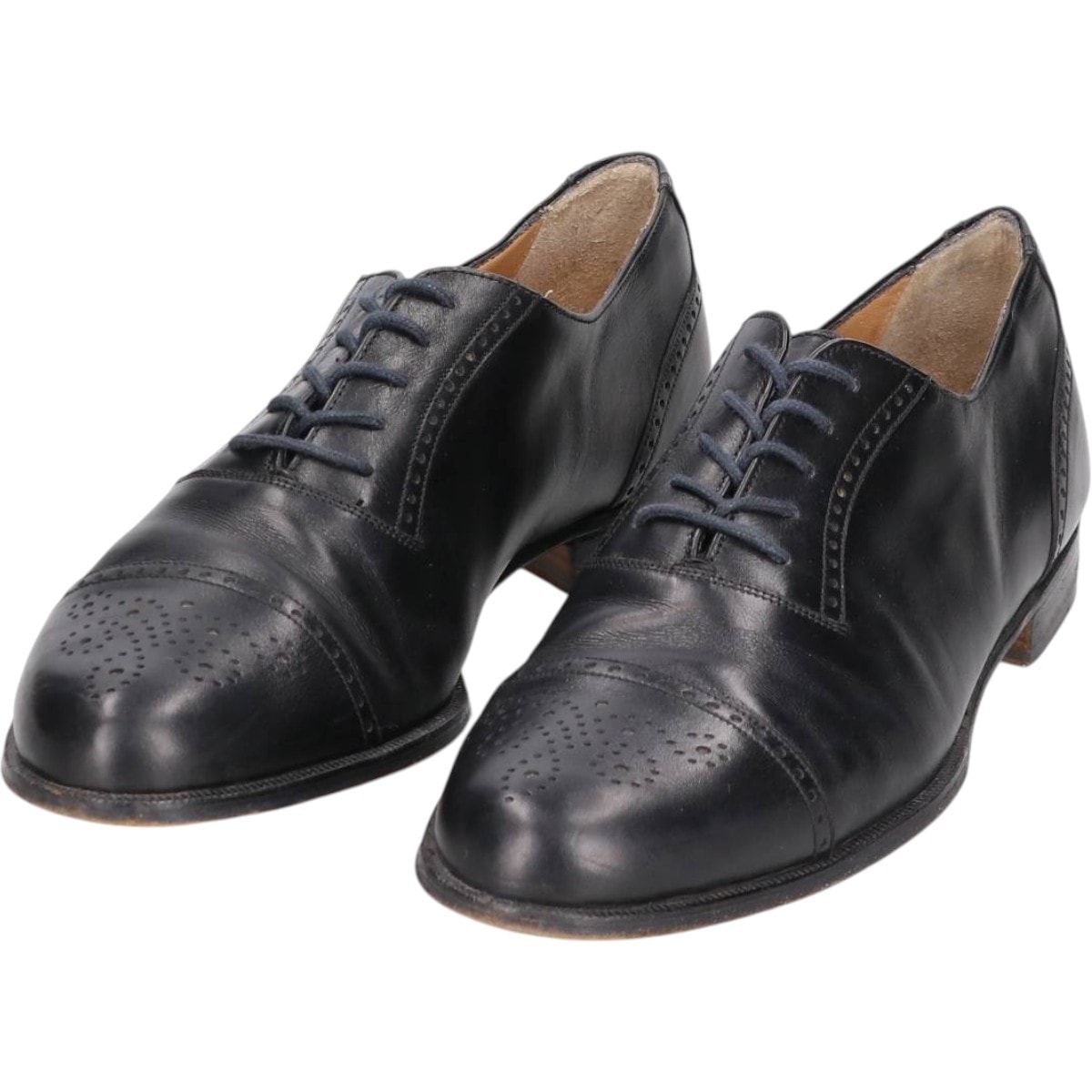 古着 バリー Bally セミブローグ ストレートチップシューズ イタリア製 8 1/2 D メンズ27.0cm相当/saa013982