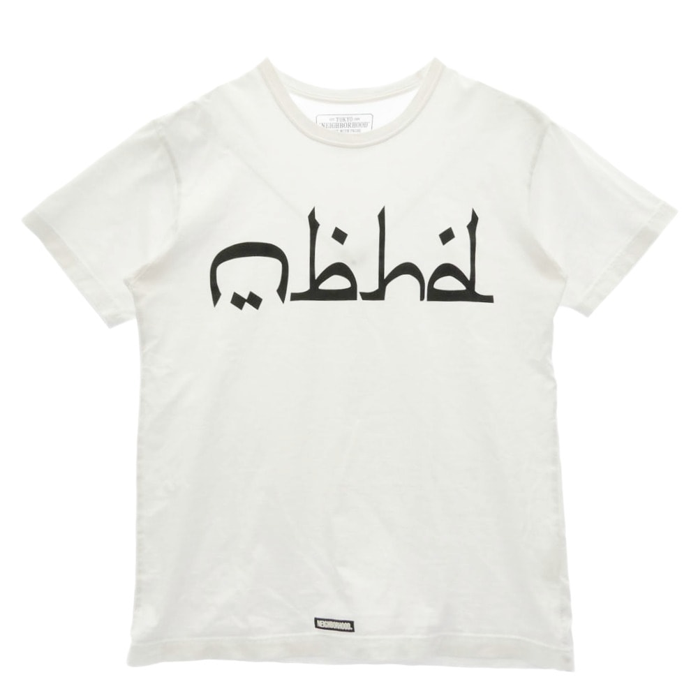 NEIGHBORHOOD ネイバーフッド 20ss NBHD.ABJAD アラビックロゴ 半袖 Tシャツ カットソー ホワイト系 M【中古】