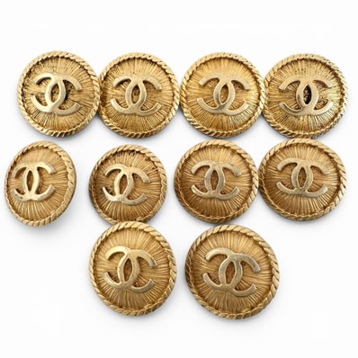 良品 シャネル ボタン ゴールド レディース
