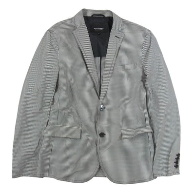 BURBERRY BLACK LABEL バーバリーブラックレーベル テーラードジャケット BMP13-212-05 シングル 2B ギンガムチェック テーラード ジャケット ブラック系 S【中古】