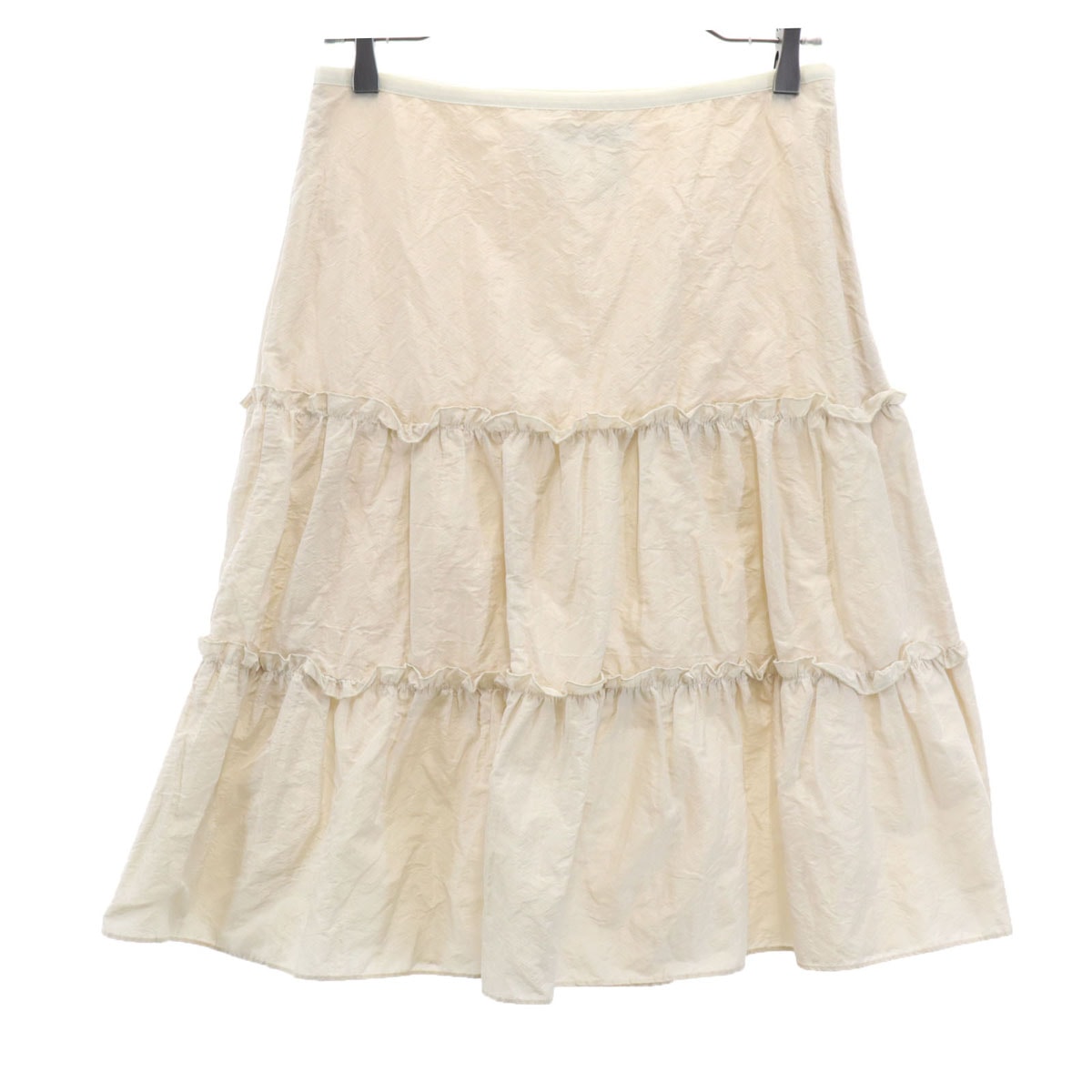 MAX MARA Weekend マックスマーラウィークエンド ミディ丈 ティアードスカート 38 ベージュ系