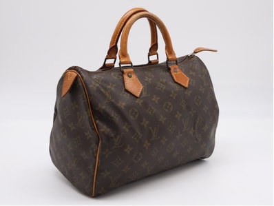 LOUIS VUITTON ルイ・ヴィトン モノグラム スピーディ30 M41526 ハンドバッグ ブラウン コーティングキャンバス レザー レディース