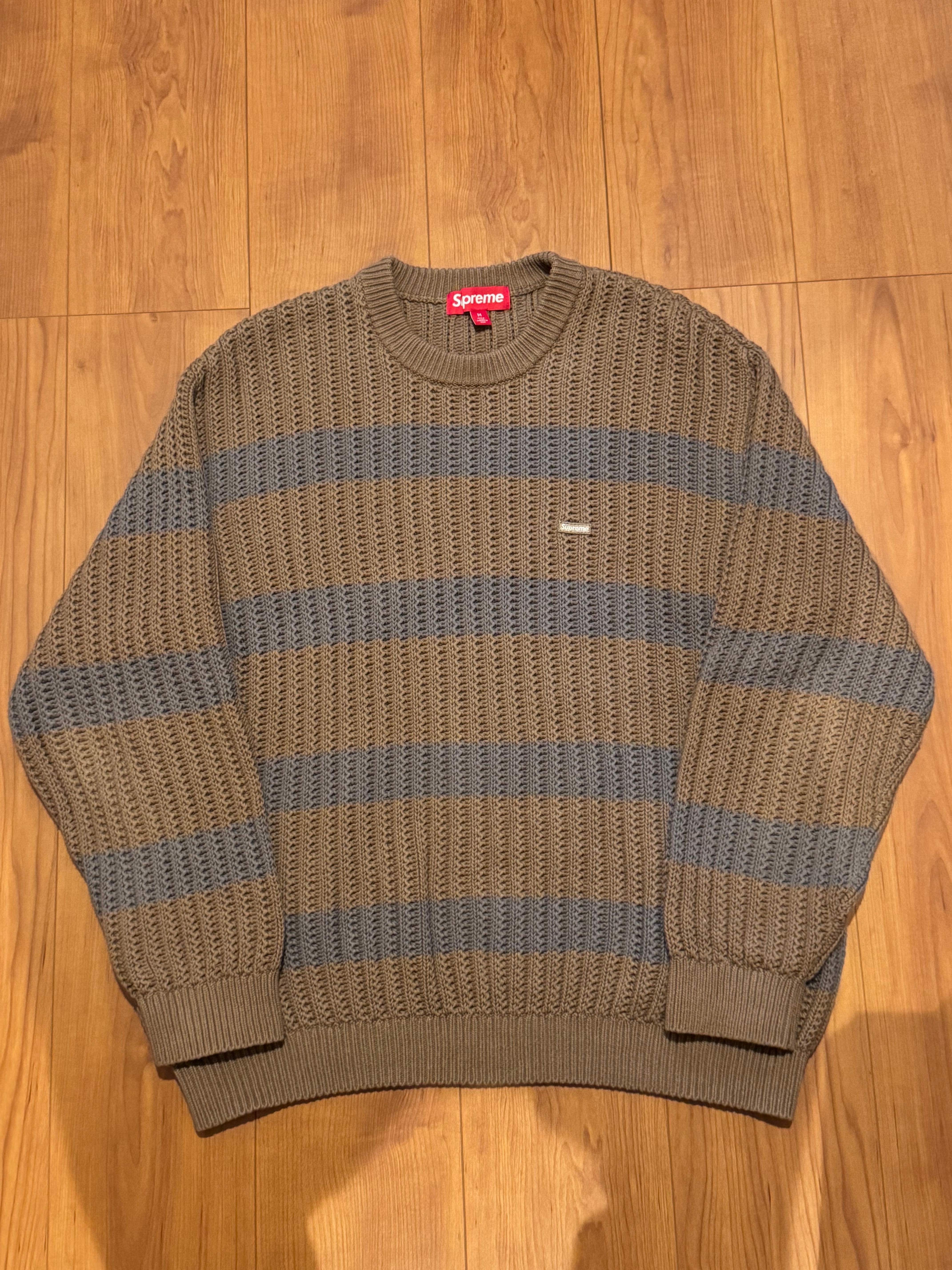 Supreme Loose Gauge Stripe Small Box Sweater 