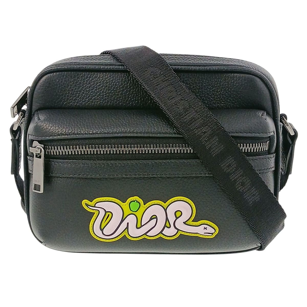 Christian Dior クリスチャンディオール DIOR×KAWS ショルダーバッグ 2ESWS034OYY_H958 レザー ブラック  レディース【中古】