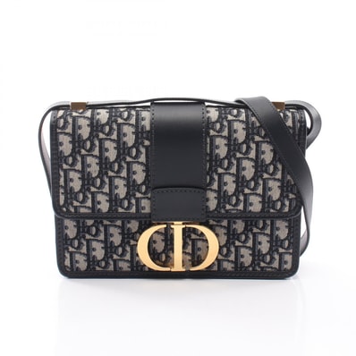 ディオール Dior 30 MONTAIGNE モンテーニュ オブリーク ジャカード ショルダーバッグ バッグ キャンバス レザー レディース ネイビー系 / ベージュ系 M9203UTZQ_M928 【中古】