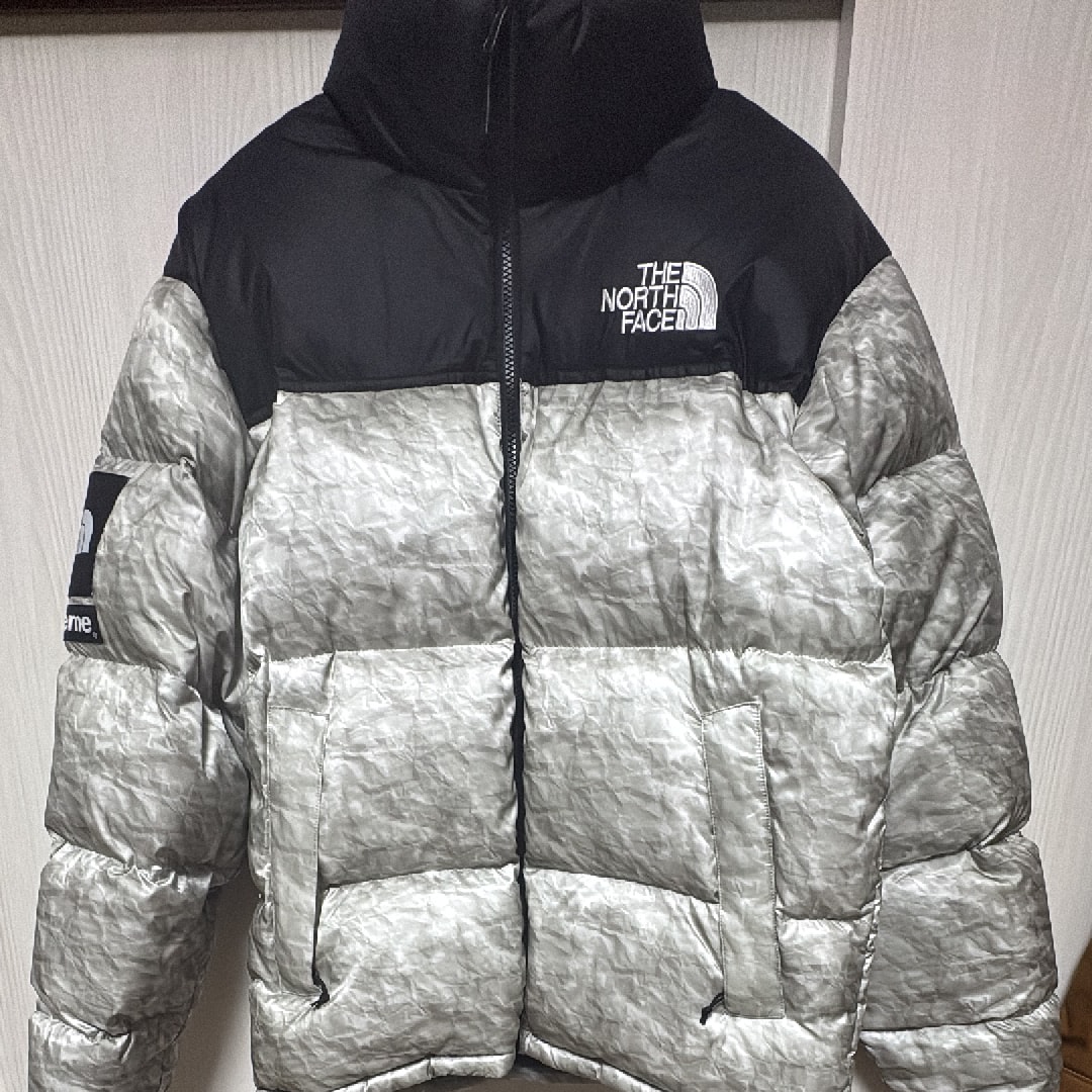 Supreme x The North Face Nuptse Jacket "White Paper Print"