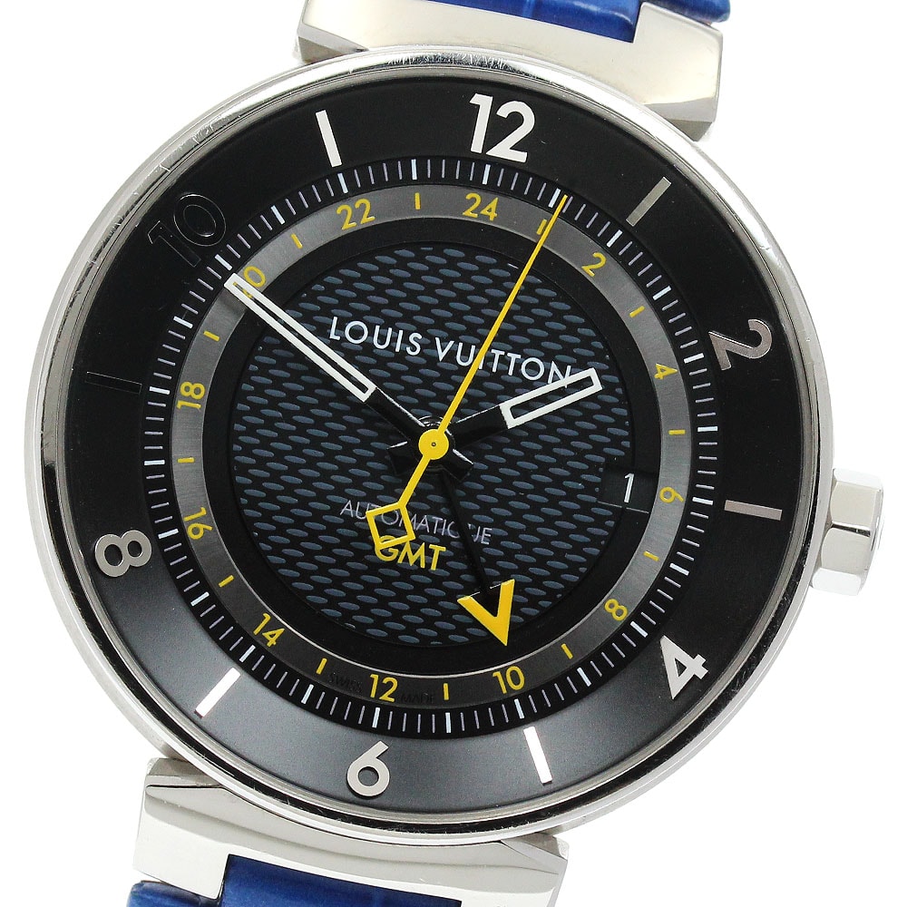 ルイ・ヴィトン タンブール ムーン GMT Q8D30 メンズ 【中古】