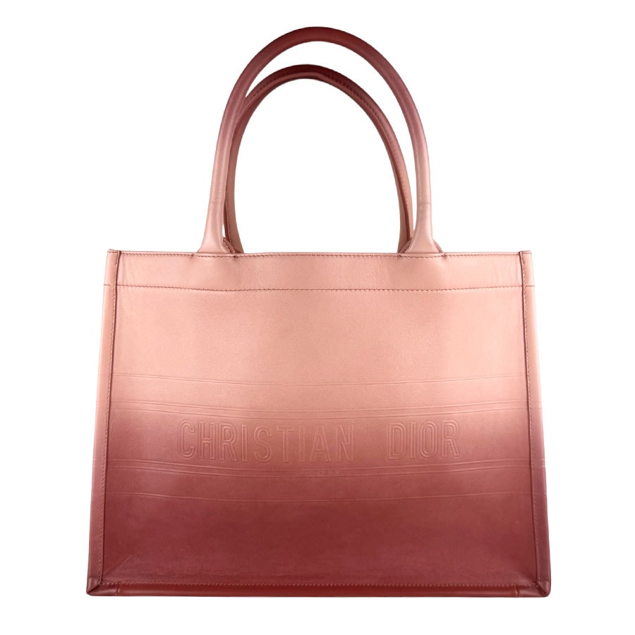 クリスチャンディオール Christian Dior ハンドバッグ ブックトート レザー ピンク レディース【中古】 z9441