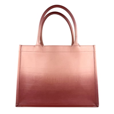 クリスチャンディオール Christian Dior ハンドバッグ ブックトート レザー ピンク レディース【中古】 z9441