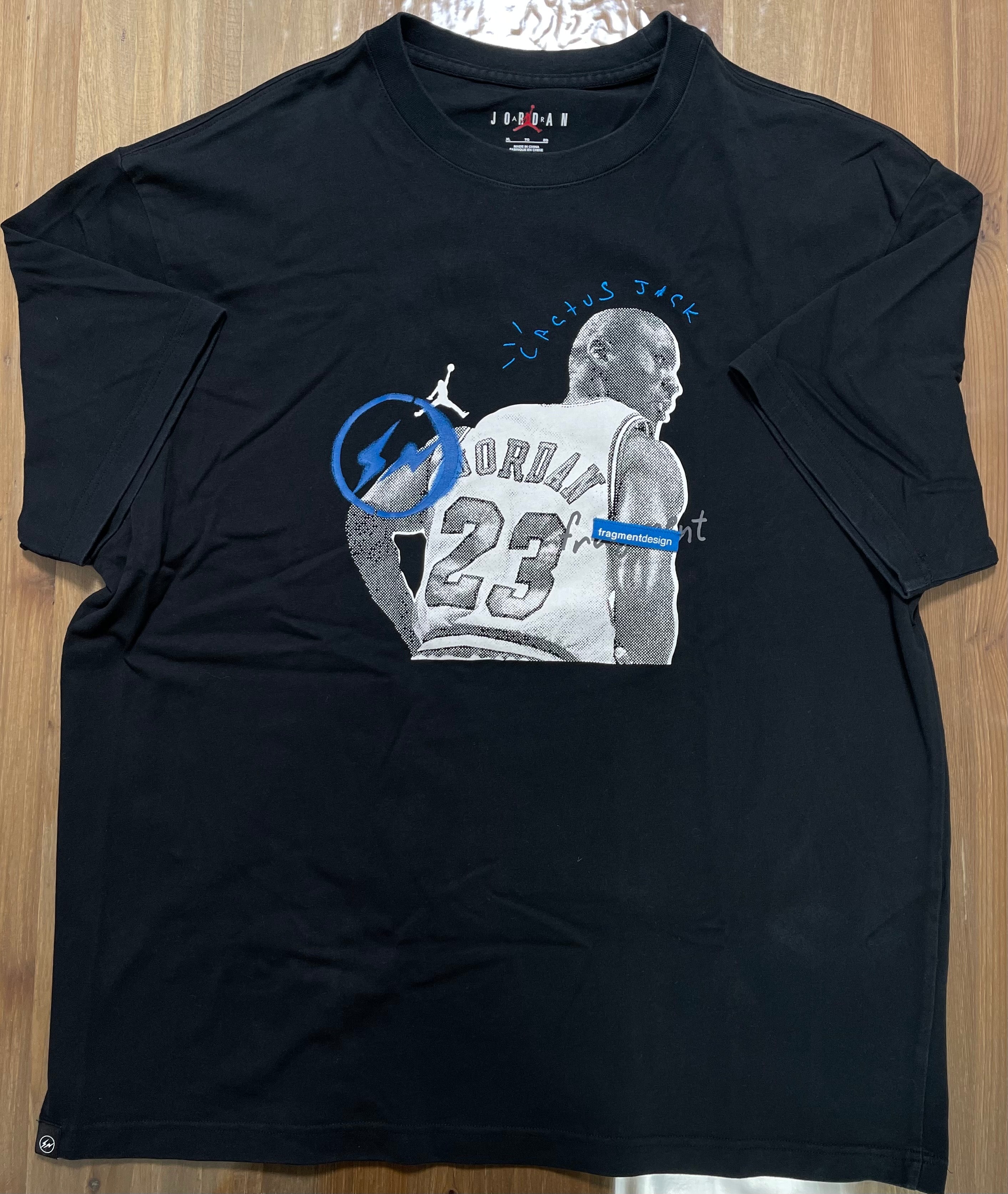Air Jordan Travis Scott  Fragment Tee "Black"