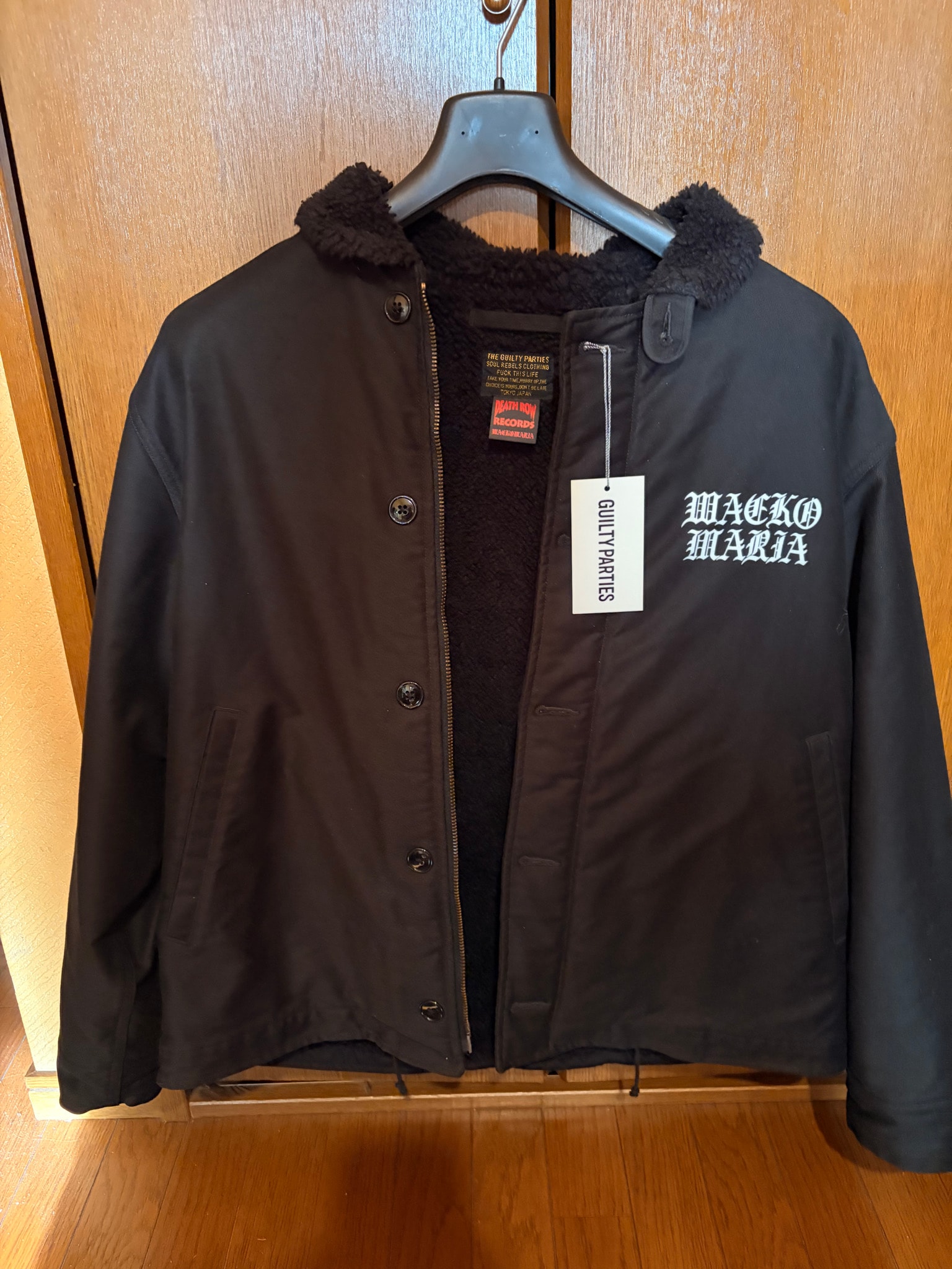 WACKO MARIA x Death Row Records Boa N-1 Deck Jacket "Black"