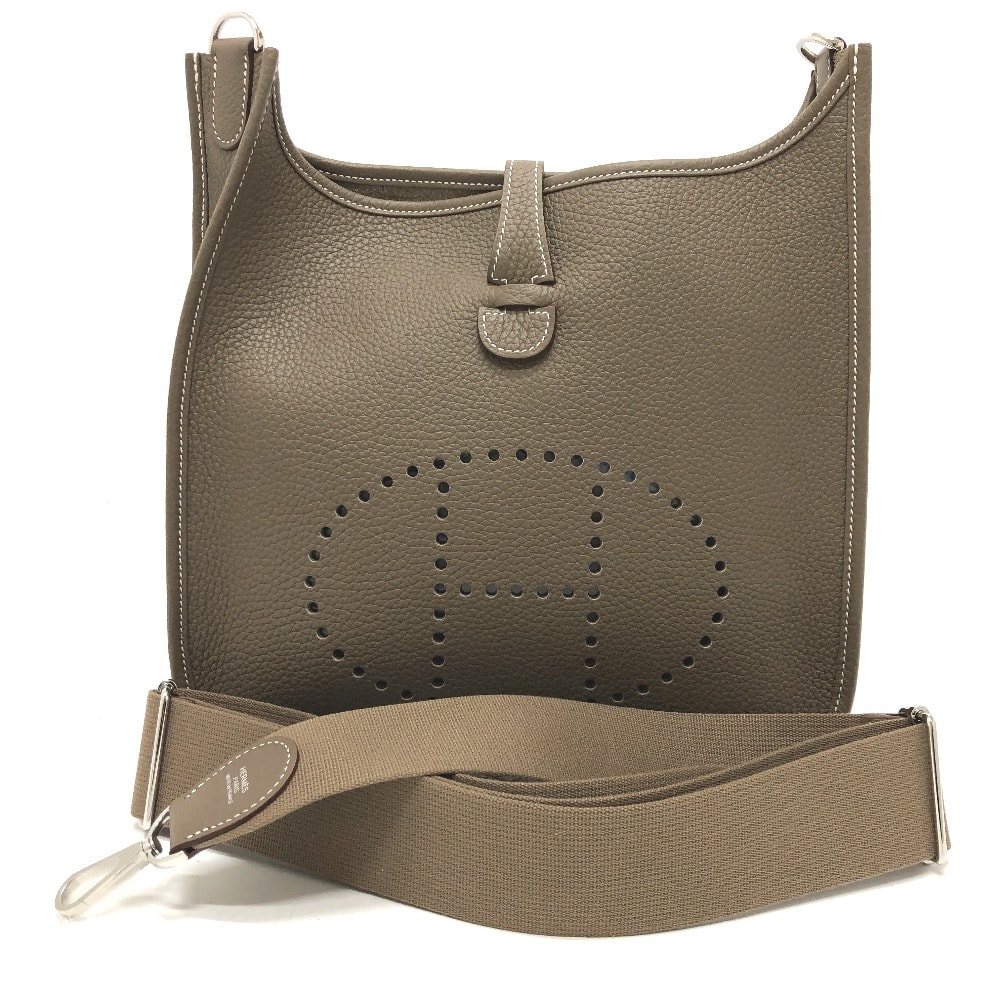 エルメス HERMES エブリン3PM トロワ 斜め掛け ショルダーバッグ トリヨンクレマンス B刻 エトゥープ ブラウン 未使用