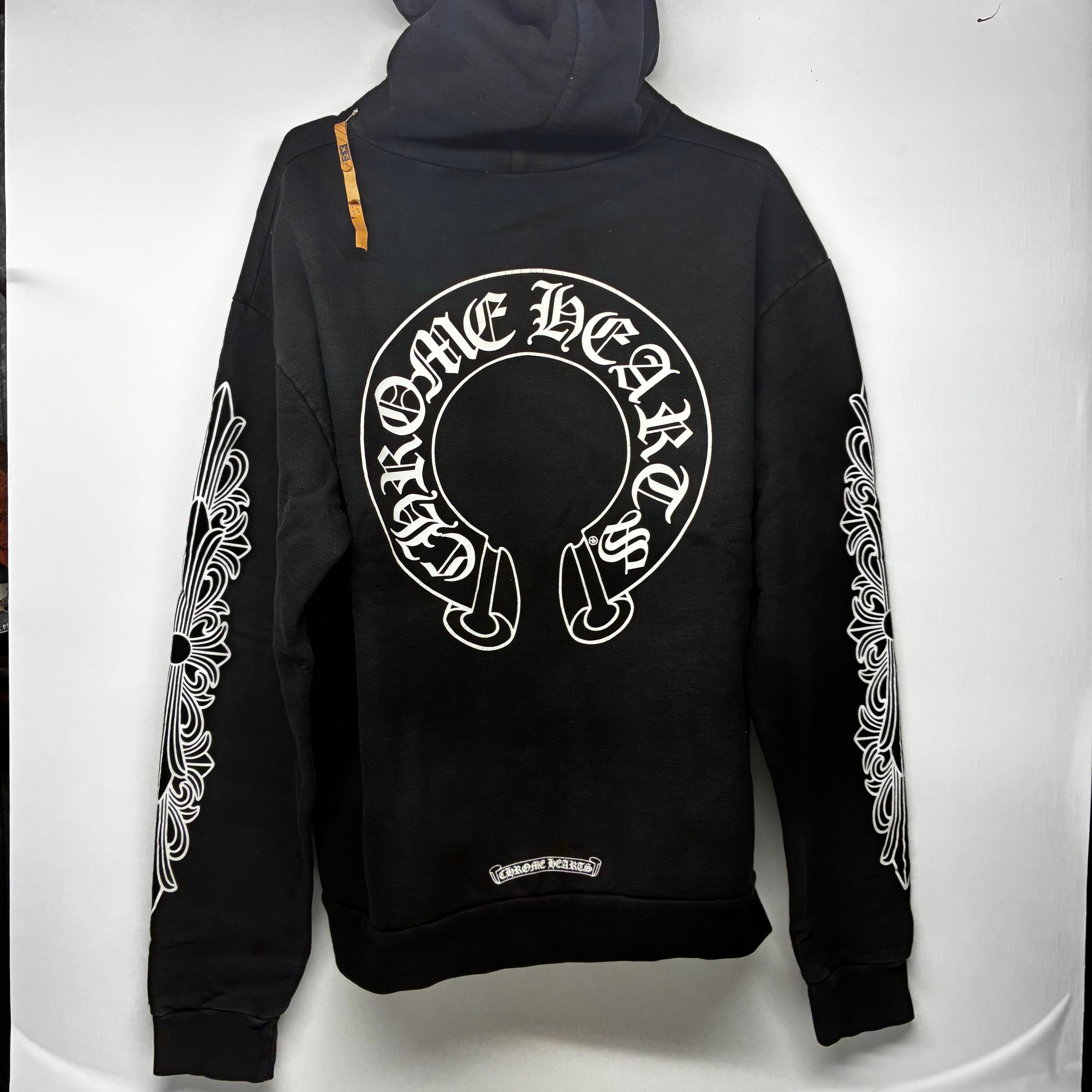 Chrome Hearts Horse Shoe Floral Pullover Hoodie "Black"
