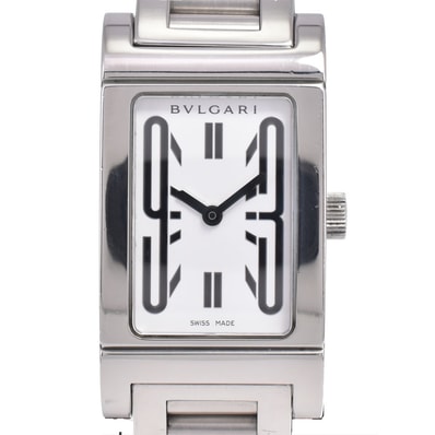 ブルガリ BVLGARI RT39S/RT39WSS レッタンゴロ ホワイト クォーツ レディース 良品 腕時計 G#147167