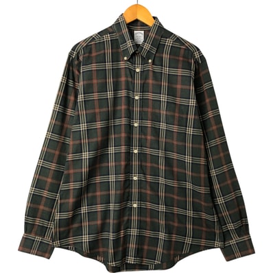 古着 ブルックスブラザーズ Brooks Brothers Est.1818 REGENT 長袖 ボタンダウンチェックシャツ メンズL相当/eaa541785