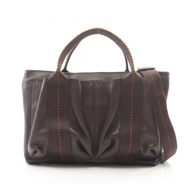 エルメス HERMES キャラバン ホリゾンタルPM 2WAY ハンドバッグ バッグ レザー ヴォーデルマ ヴォーデルマ ショコラ レディース ブラウン系 【中古】