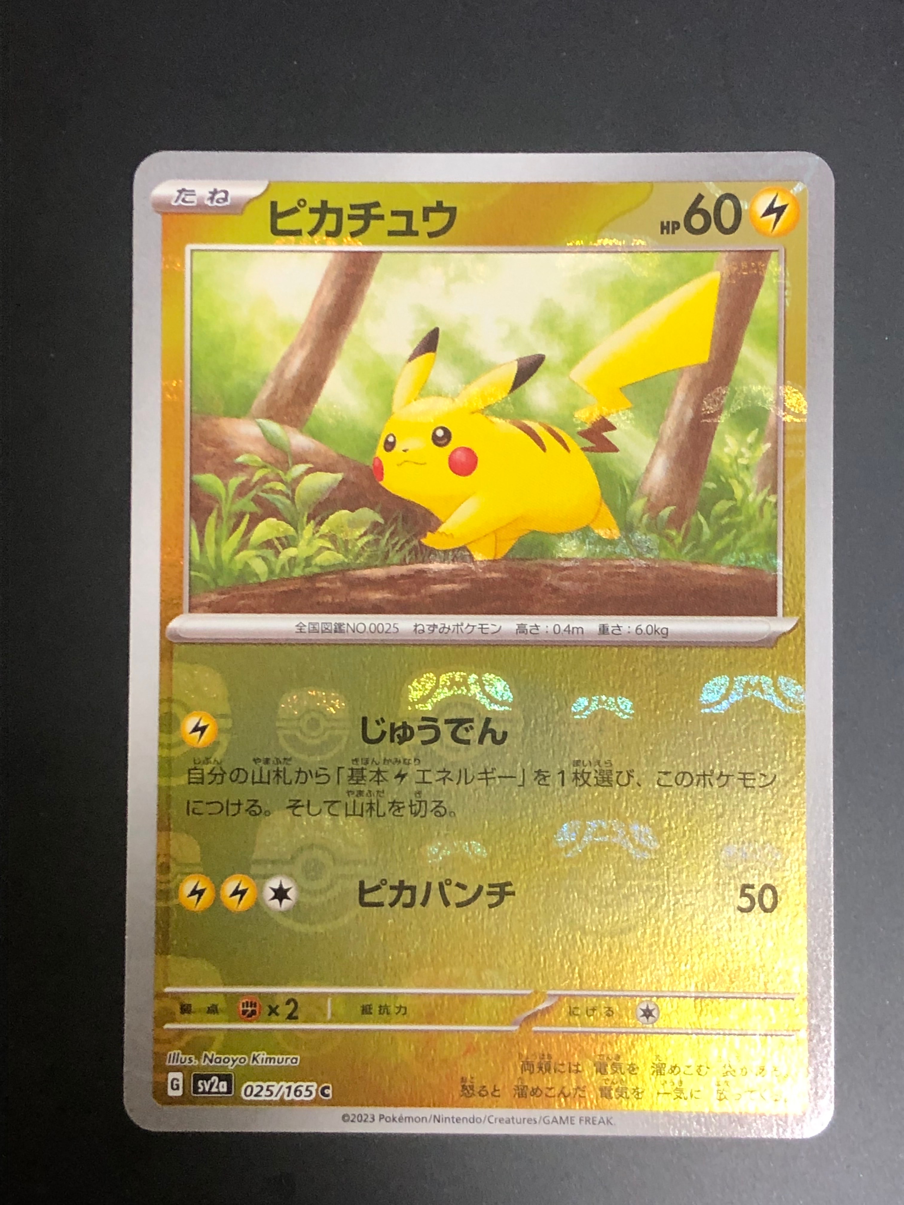 ピカチュウ C: マスターボールミラー (マスボピカチュウ) [SV2a 025/165](強化拡張パック「ポケモンカード151」)